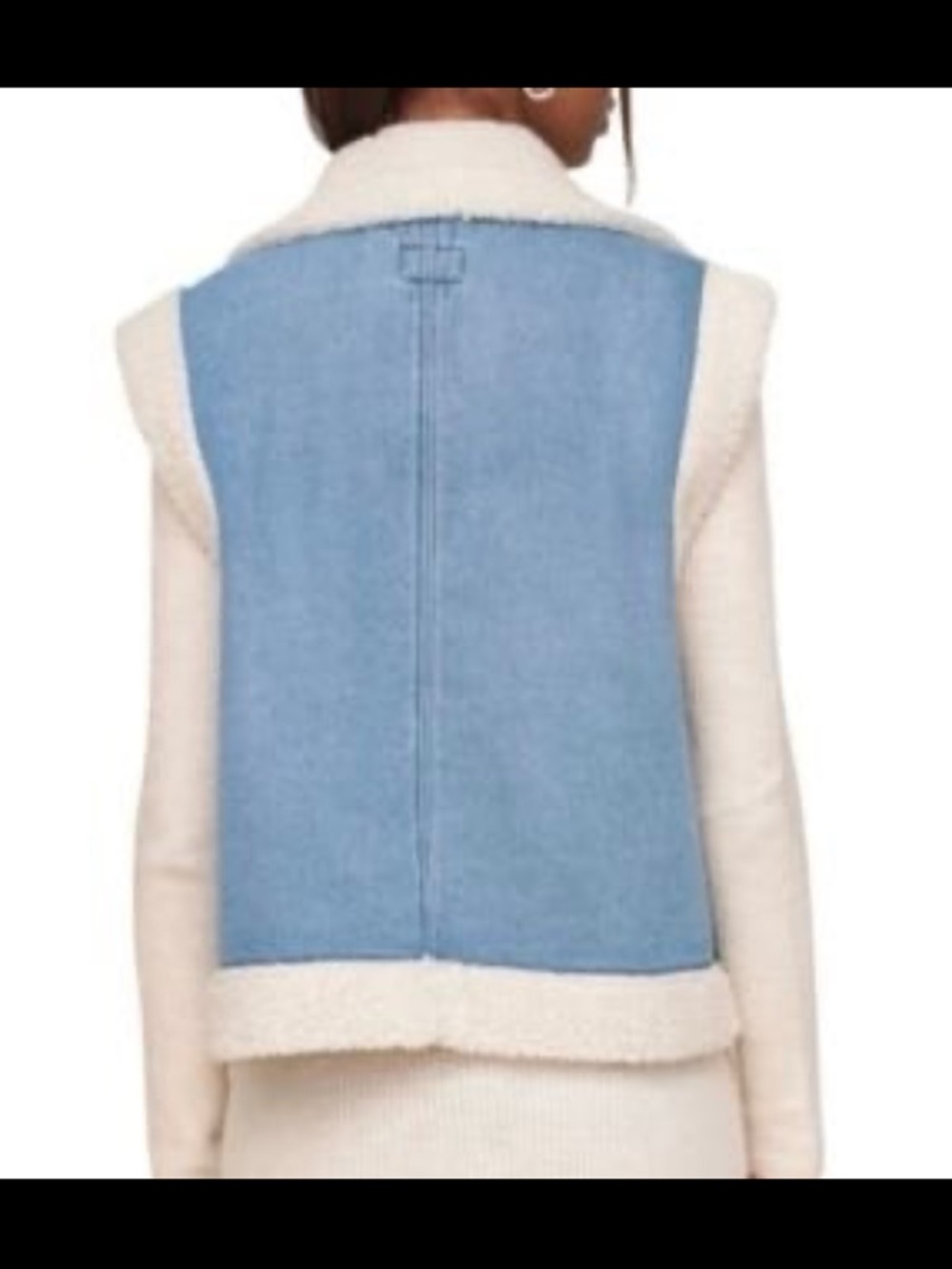 Jason Wu Jean and fleece lined denim vest - NWOT woman’s medium - Picture 2 of 6